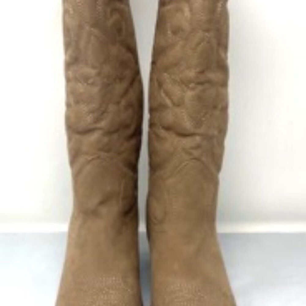 Bamboo Mindful Western Cowgirl Tall Women's Boot Taupe/Beige Size 6 - Picture 5 of 8
